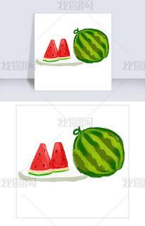 夏天吃瓜扣图,吃瓜扣图，清凉一夏新风尚